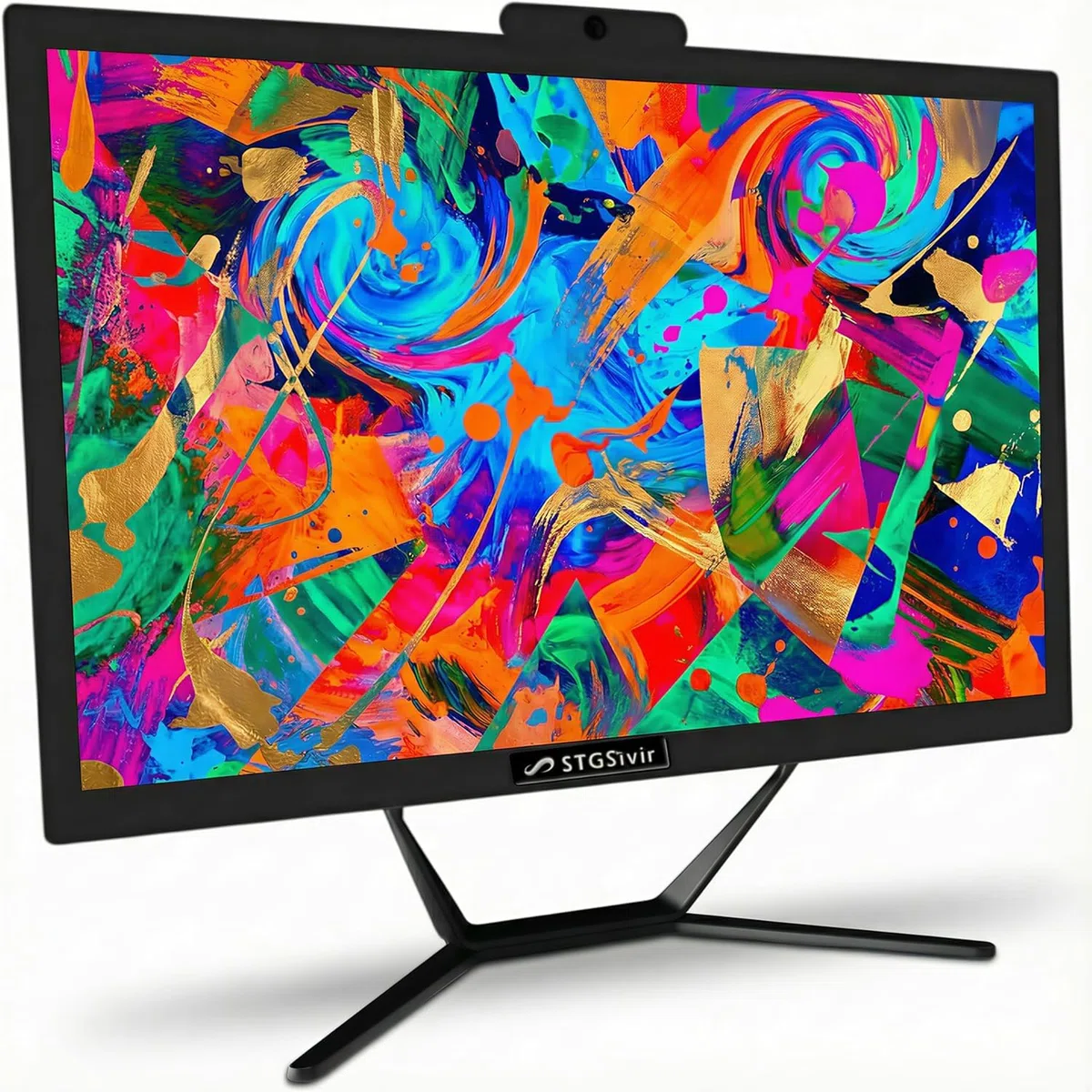 STGsivir Ordinateur de Bureau Tout-en-Un, écran 21.5", Core i5 jusqu'à 3.6 GHz, RAM 16 Go, SSD 512 Go, WiFi, Bluetooth 5.0, Windows11 Pro, Noir