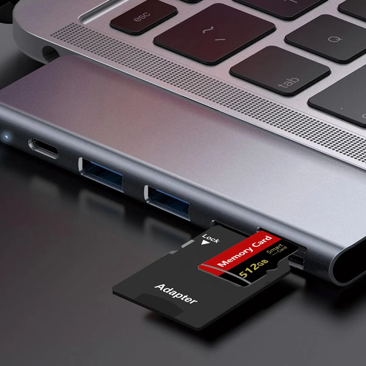 Carte SD 512 Go Grande Capacité Carte Mémoire 512 Go Carte SD Mini Portable Carte Mémoire pour Smartphone, Drone, Appareil photo, Tablette