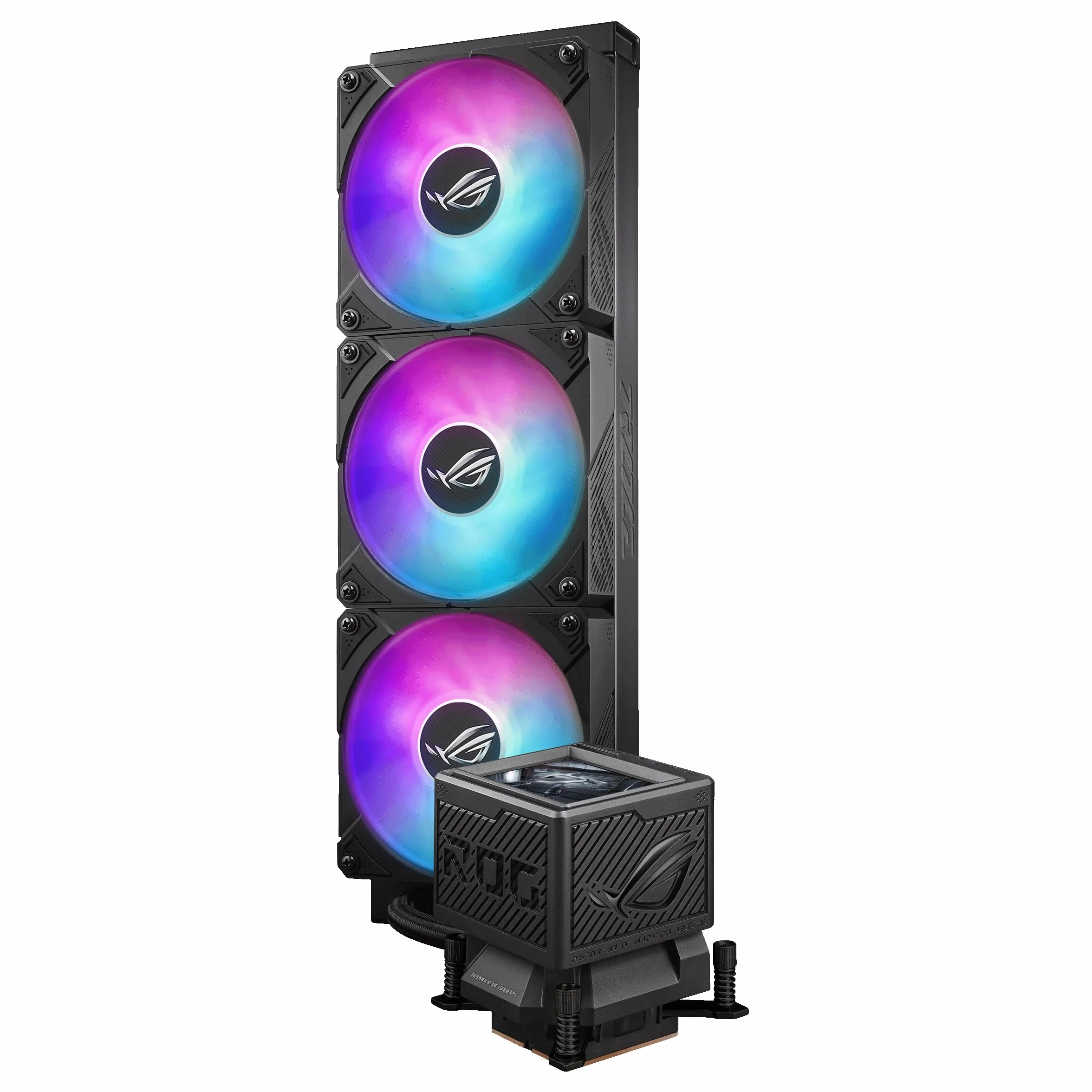 ROG Ryujin III 360 ARGB Extreme AIO Cooler with Asetek Gen8 V2 Pump; Thickened Magnetic Fans for High Airflow and Static Pressure with Noise optimization; 3.5" LCD for Hardware Monitoring