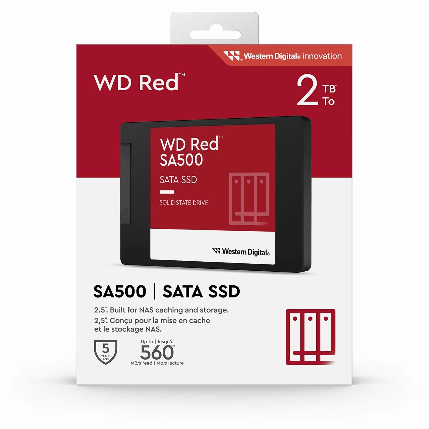 WD Red SA500 2 to Disque SSD SATA NAS, 2.5 inch
