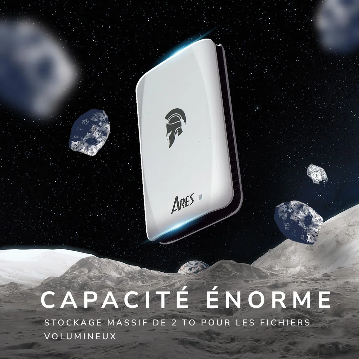 DATO SSD Externe 2 to, USB 3.2 Gen 2x1, Jusqu’à 1050/1000 Mo/s, Type C - ARES Torch Série