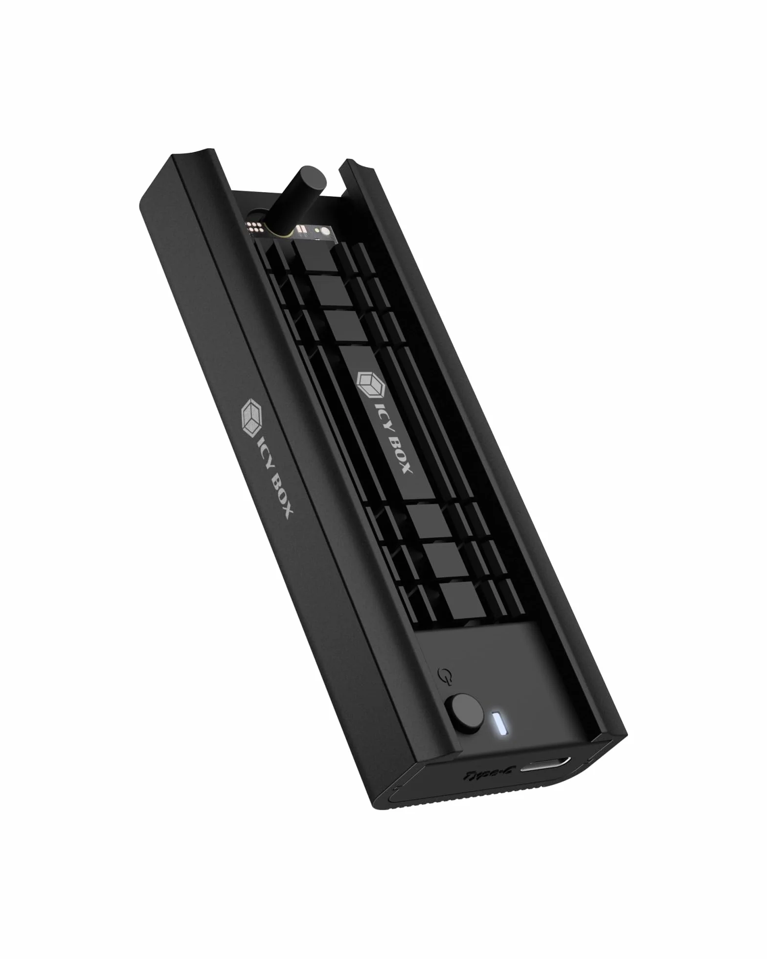 ICY Box Station d'accueil pour SSD M.2 NVMe et SATA, Adaptateur M.2 USB, USB 3.2 (Gen2, 10 Gbit/s), système de Refroidissement, sans Outils, USB-C, USB-A, PCIe M-Key, en Aluminium, IB-180MC-C31