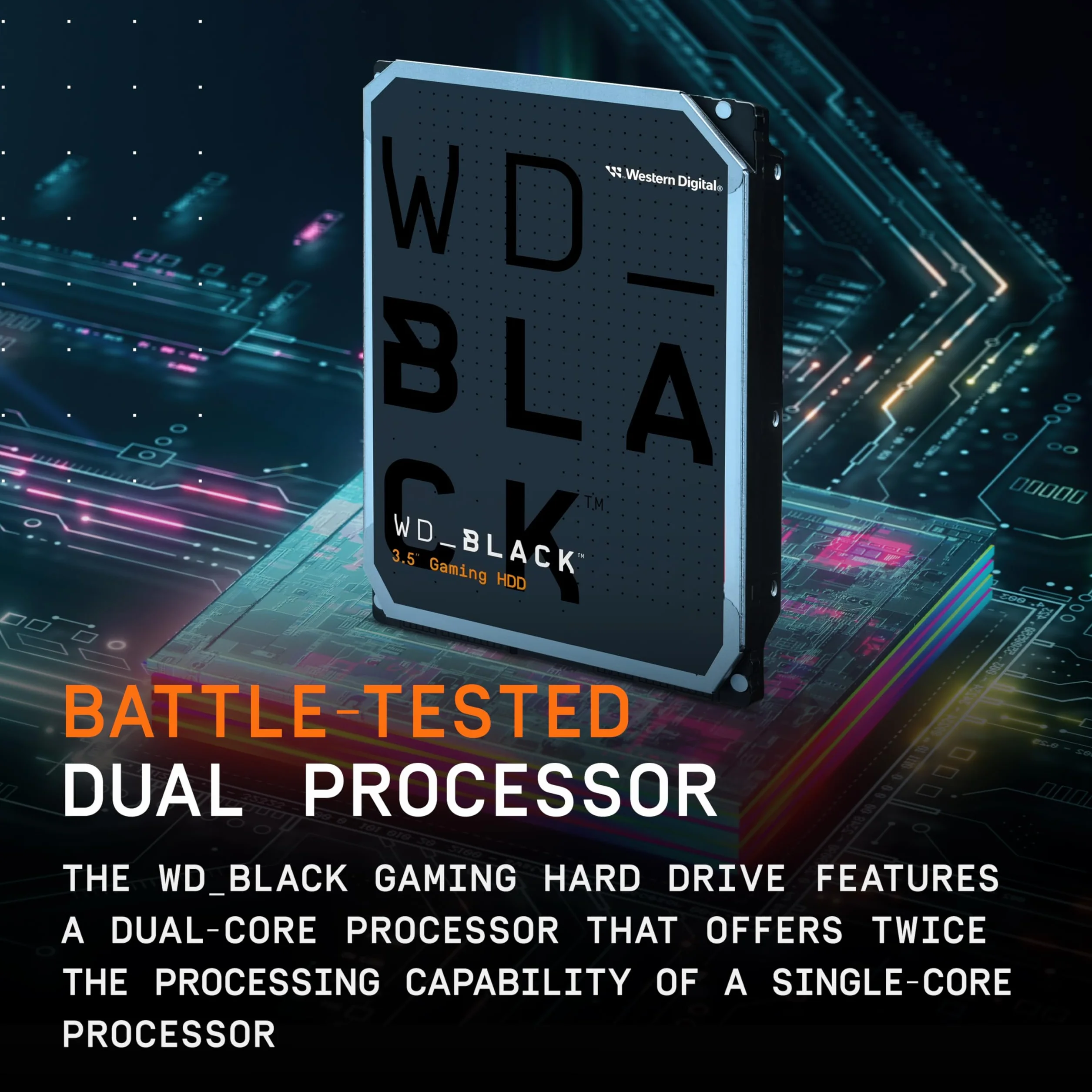 WD_BLACK 2 To High Performance, Disque dur Interne 3.5" 7200 RPM Class, SATA 6 GB/s, 64MB Cache, Garantie 5 ans