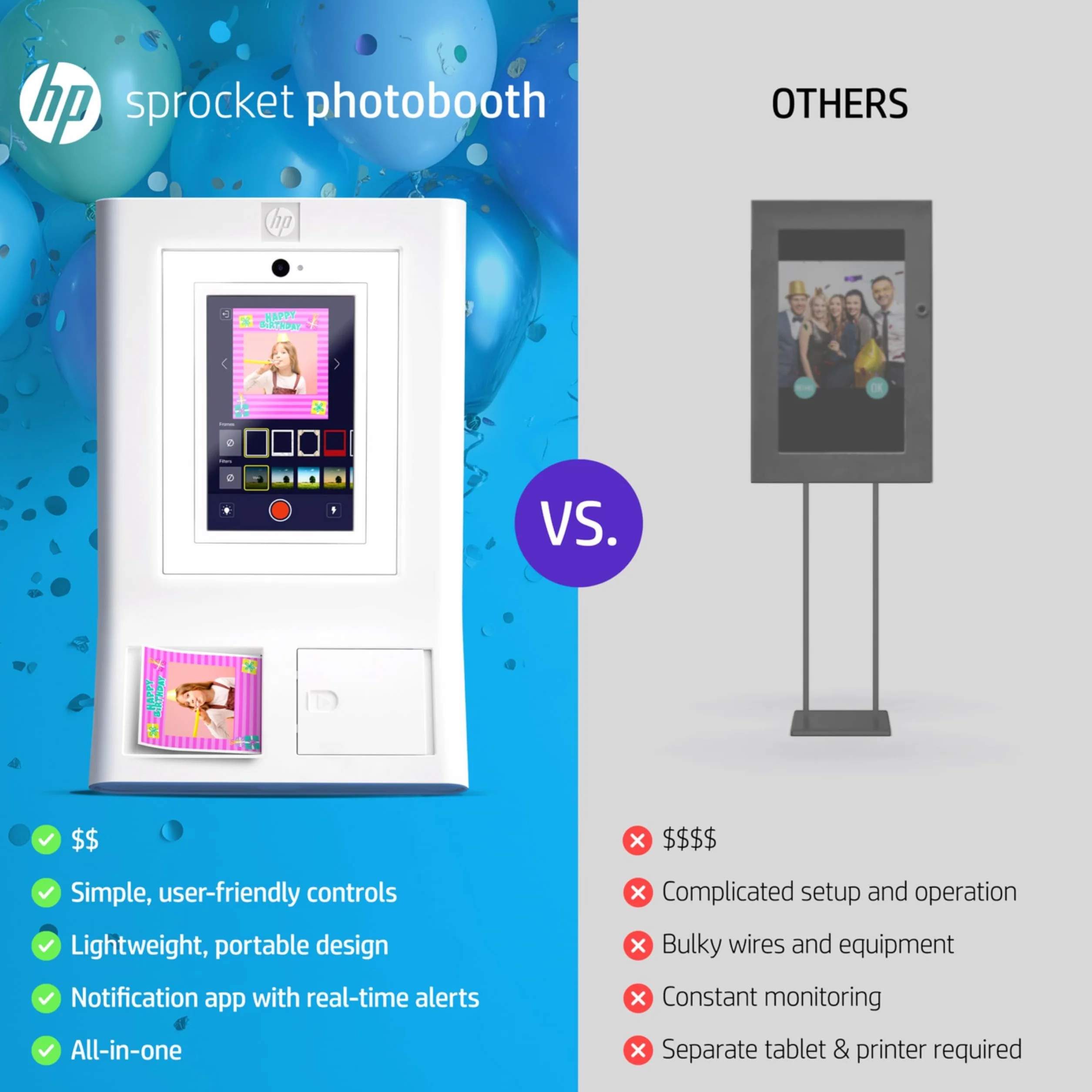 HP Sprocket Photomaton Machine Imprimante Photo Instantanée Couleur (Blanc) Starter Bundle + Papier Zink (100 Feuilles) + Étui de Transport Rembourré
