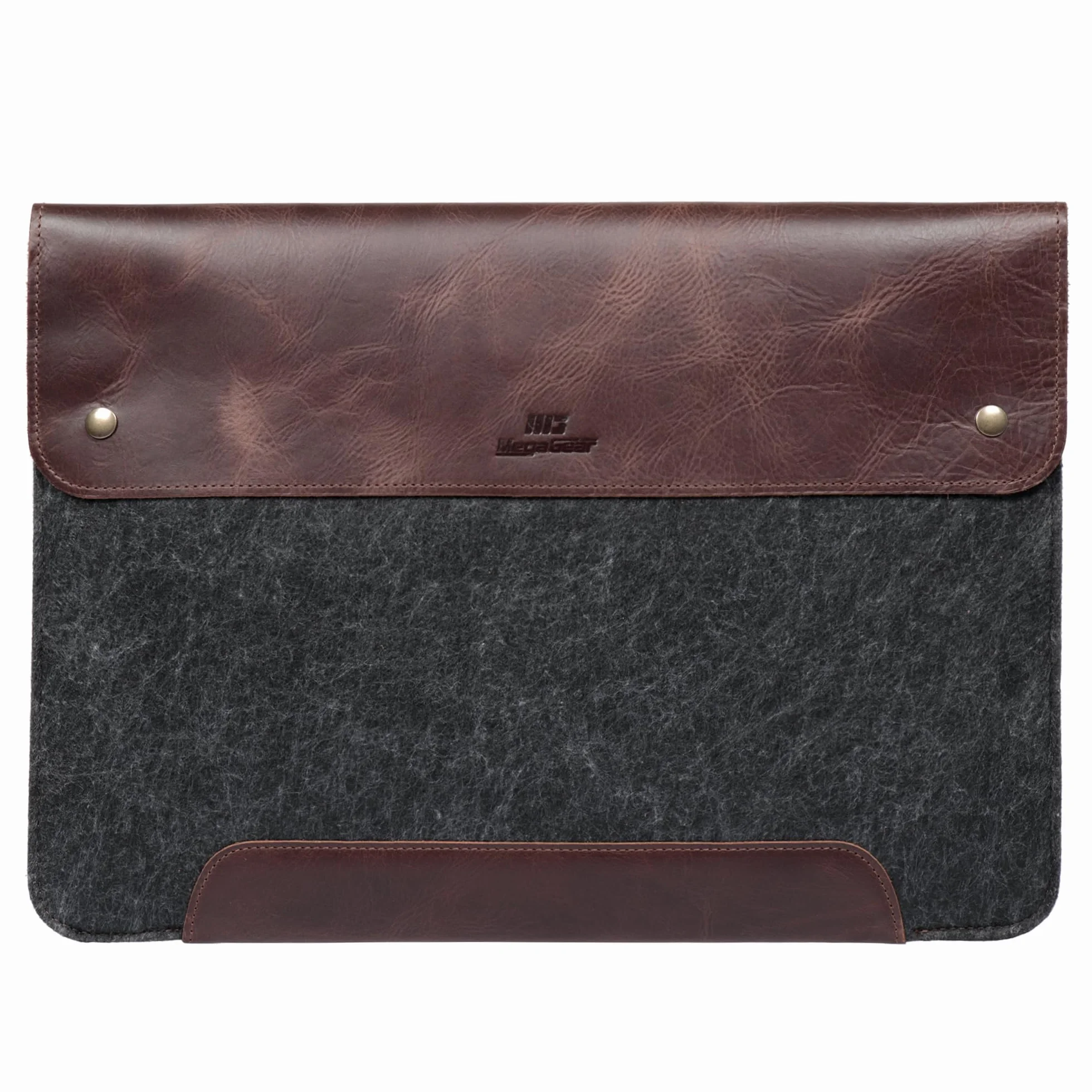MegaGear Housse en Cuir Véritable et Polaire Compatible avec MacBook Pro 16/14 (M5, M4, M3, M2, M1) & MacBook Pro 15 & MacBook Air 13.6, 13 (M5, M3, M2, M1) 2020-2026