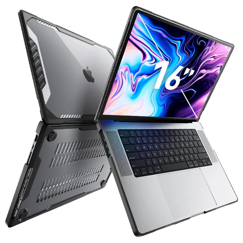 SUPCASE Coque pour MacBook Pro 16 Pouces (2026-2021), M5/M4/M3/M2/M1 Pro/Max A3403 A3186 A2991 A2780 A2485 Étui Fine Protection Rigide Robuste Anti-Rayure Antichoc pour MacBook Pro 16", Noir