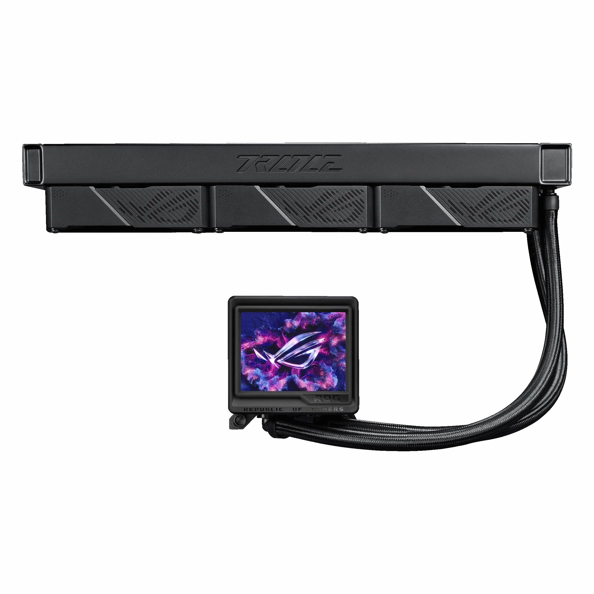 ROG Ryujin III 360 ARGB Extreme AIO Cooler with Asetek Gen8 V2 Pump; Thickened Magnetic Fans for High Airflow and Static Pressure with Noise optimization; 3.5" LCD for Hardware Monitoring