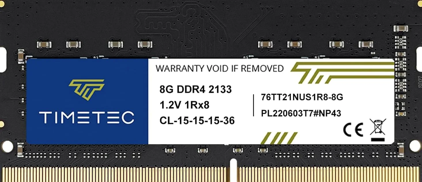 Timetec 8 Go DDR4 2133 MHz (PC4-2133P) PC4-17000 SODIMM – Non ECC sans Tampon, 260 Broches, 1,2 V, CL15, RAM pour Ordinateur Portable, Mini-PC et Ordinateur Tout-en-Un