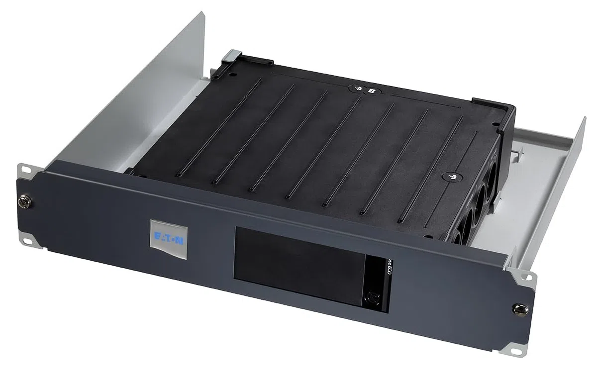 Eaton Ellipse ECO 1600 USB DIN - Onduleur (montable sur Rack/Externe) - CA 230 V - 1000 Watt - 1600 VA - USB - connecteurs de Sortie : 8-2U - 19", Noir