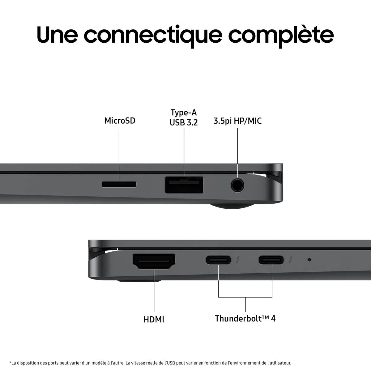 Samsung Galaxy Book5 360 15.6", Copilot+PC, Ordinateur Portable avec IA, Processeur Intel Core Ultra 7, Mémoire 16Go RAM, Stockage 512Go, Clavier AZERTY Fr, Argent