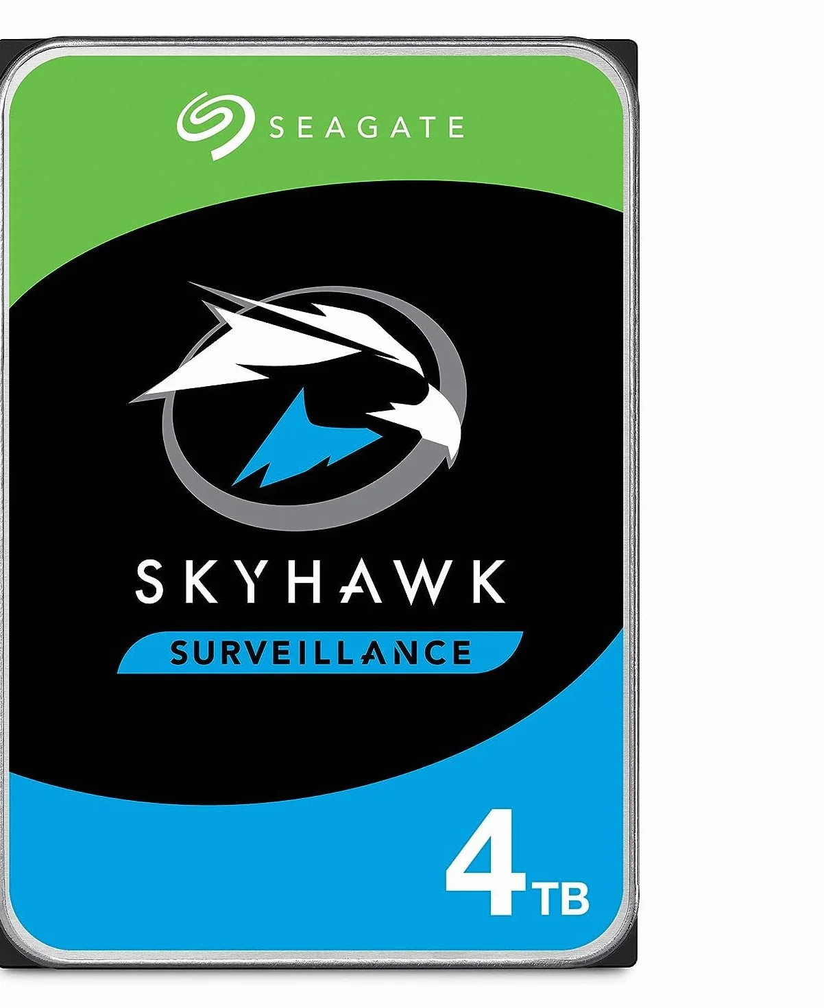 Seagate Skyhawk, 4 to, Disque Dur Interne de vidéosurveillance, 3.5", SATA 6 Go/s, 256 Mo de mémoire Cache, pour système de caméras de sécurité, 3 Ans Services Rescue en Interne (ST4000VX016)