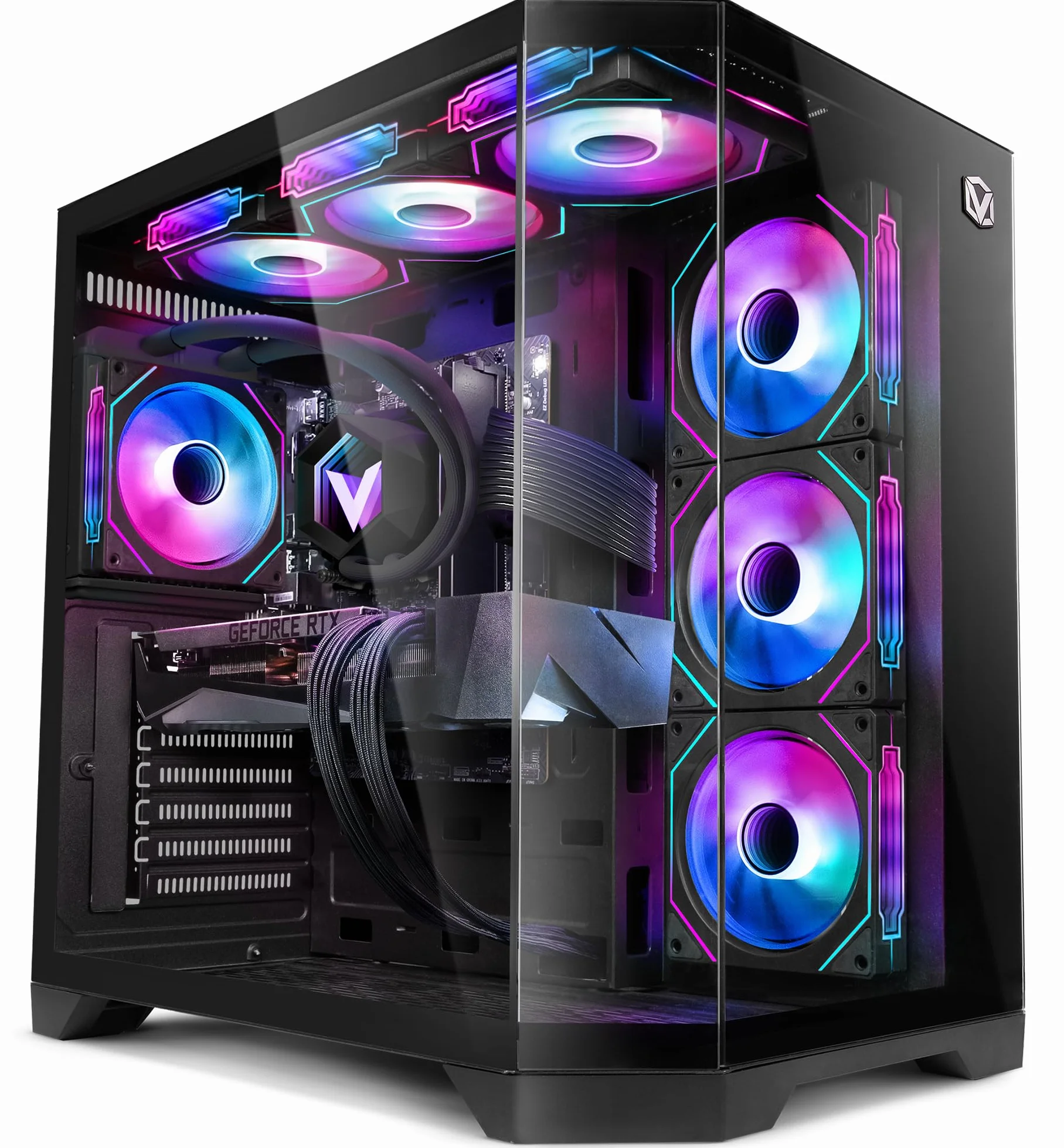 VIBOX PC Gamer • AMD Ryzen 7 9800X3D 8 cœurs • Nvidia RTX 5070 Ti 16 Go • 32 Go RAM • 1 to NVMe SSD • Windows 11 • WiFi 6 + Bluetooth 5.4 • Noir