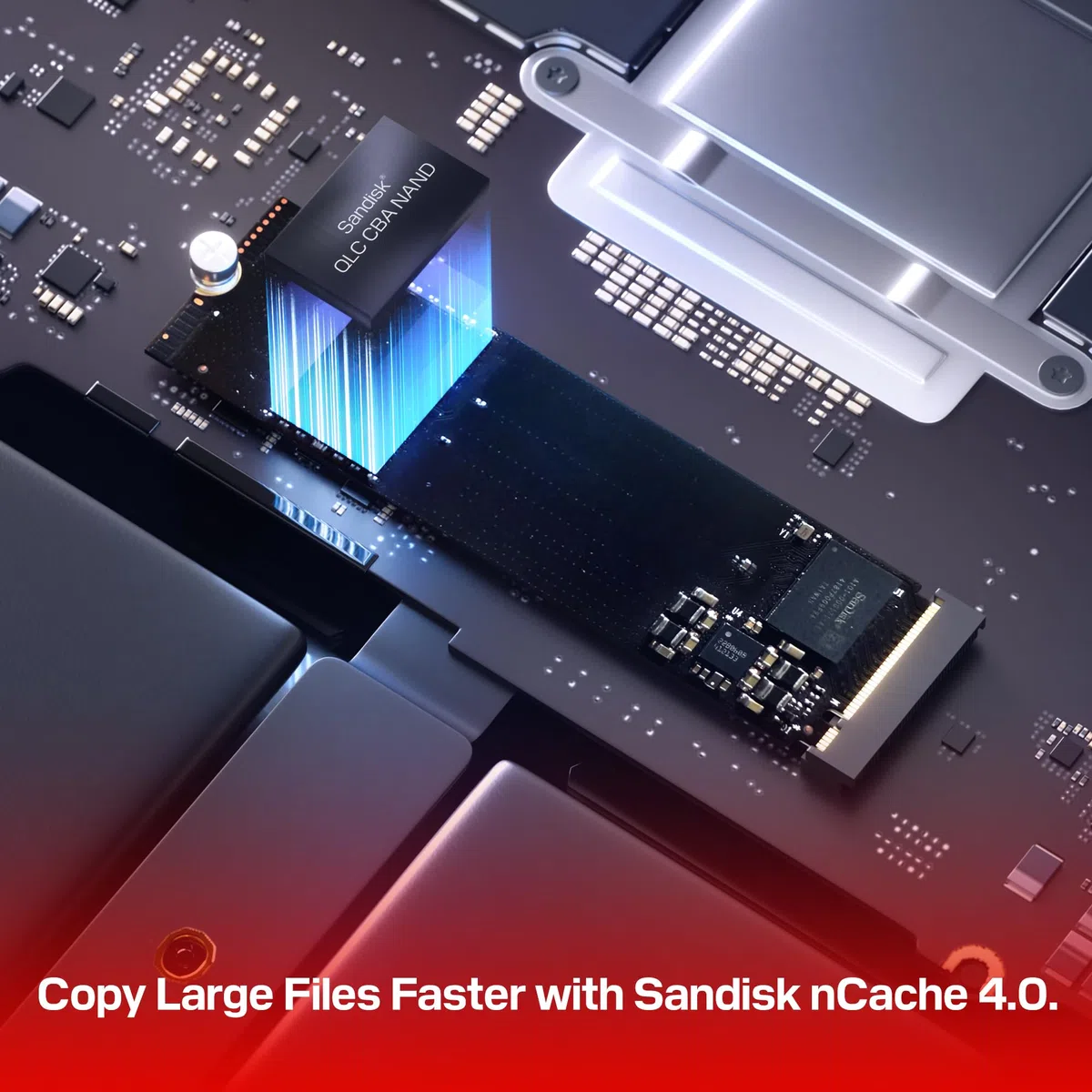WD Blue SN5100 NVMe SSD 500 Go (Jusqu'à 6 600 Mo/s en lecture, M.2 2280, PCIe Gen 4.0, nCache 4.0,Technologie SANDISK 3D CBA NAND, Acronis True Image Clonage de disque et migration) POWERED BY SANDISK