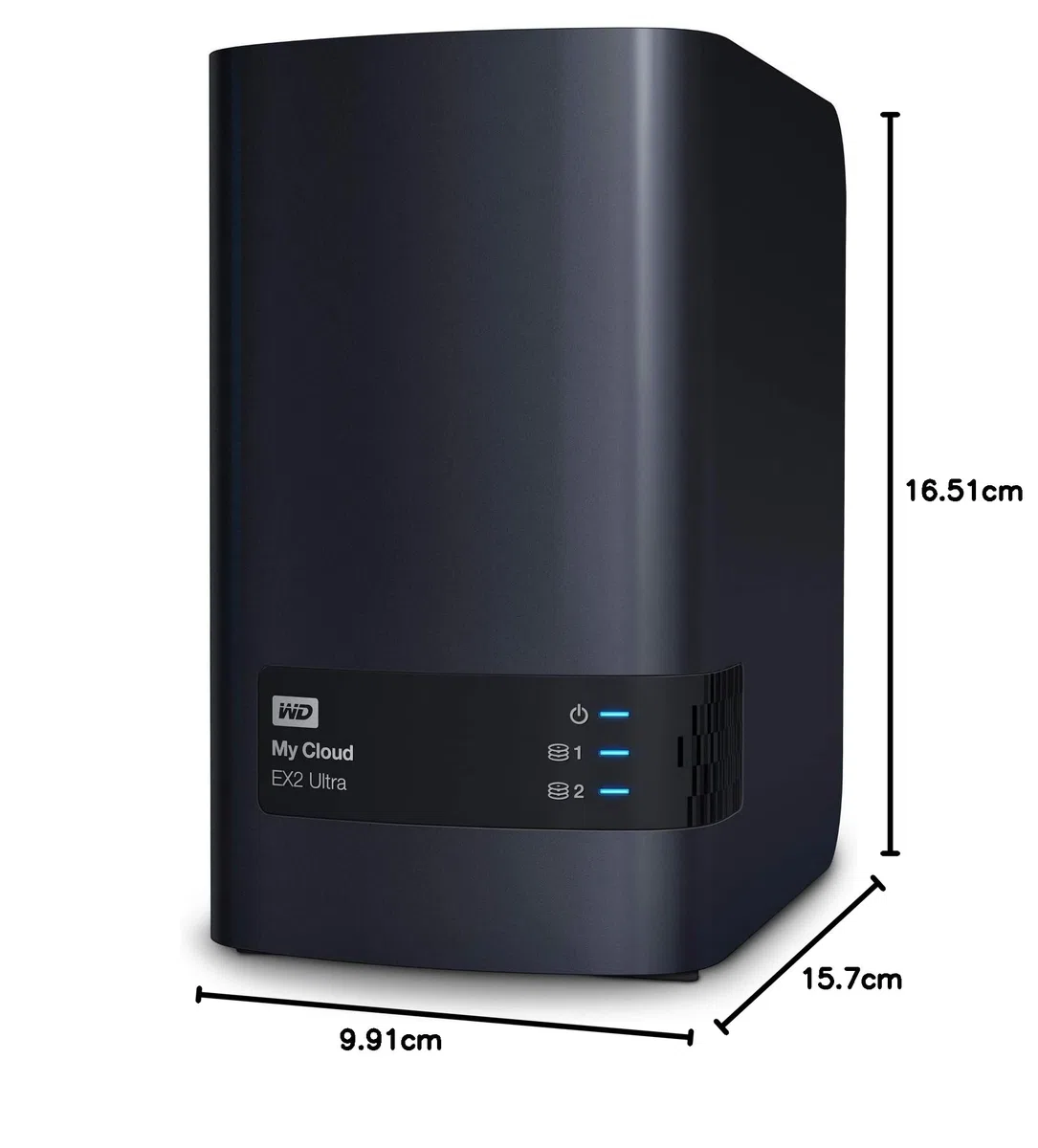 WD 4 To My Cloud EX2 Ultra NAS 2 baies - Stockage en réseau RAID, synchronisation de fichiers, streaming, serveur média, avec disques WD Red