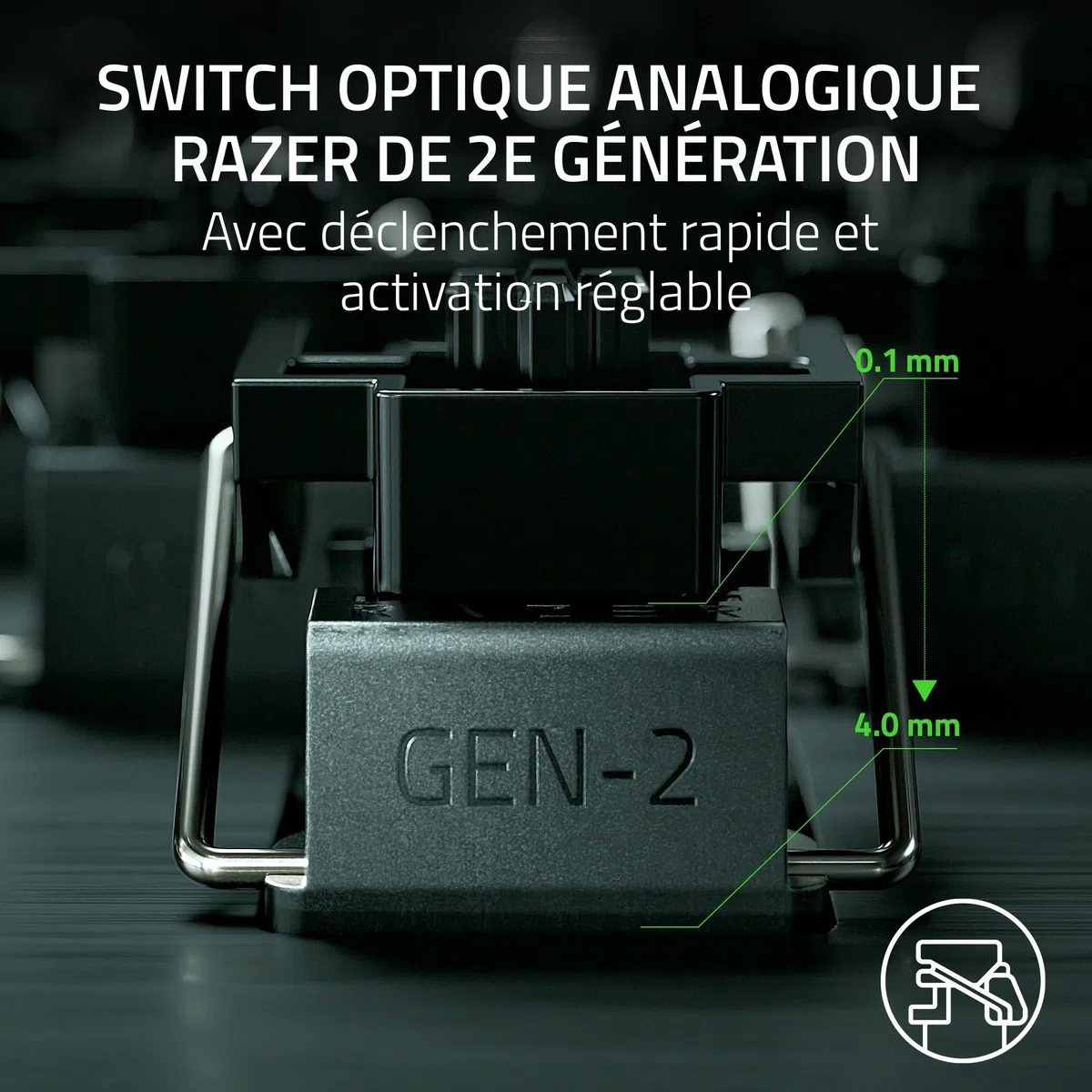 Razer Huntsman V3 Pro TKL (Switches Analog) - Clavier Gamer Tenkeyless (Switches Optiques Analogiques réglables de 0,1 à 4,0mm, Déclenchement Rapide, Touches en PBT Doubleshot) Clavier AZERTY| Noir
