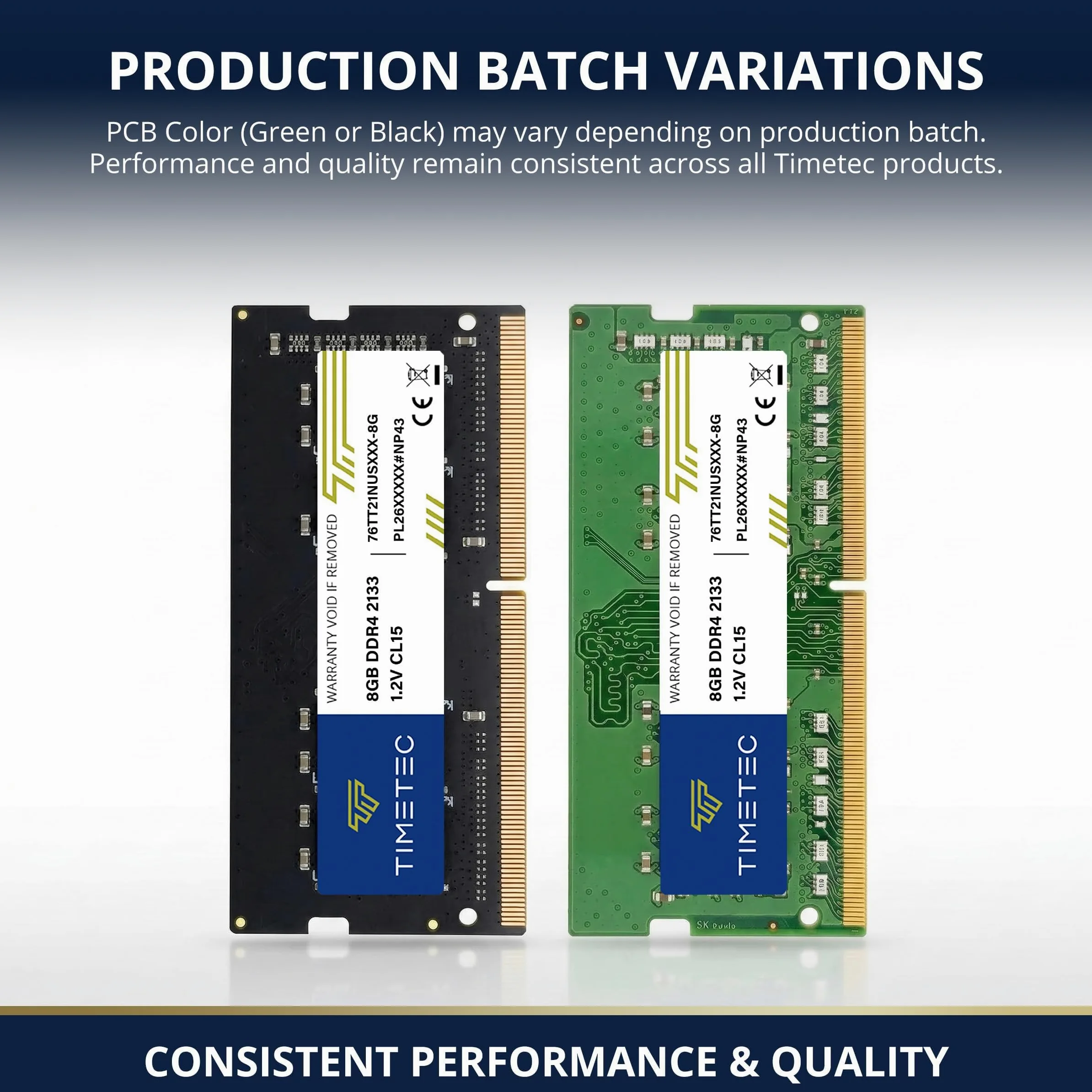 Timetec 8 Go DDR4 2133 MHz (PC4-2133P) PC4-17000 SODIMM – Non ECC sans Tampon, 260 Broches, 1,2 V, CL15, RAM pour Ordinateur Portable, Mini-PC et Ordinateur Tout-en-Un