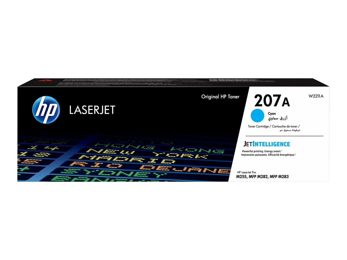 HP 207A Lot de 4 cartouches de toner (W2210A, W2211A, W2212A, W2213A), d'origine, pour HP Color Laserjet Pro M255, M282 et M283