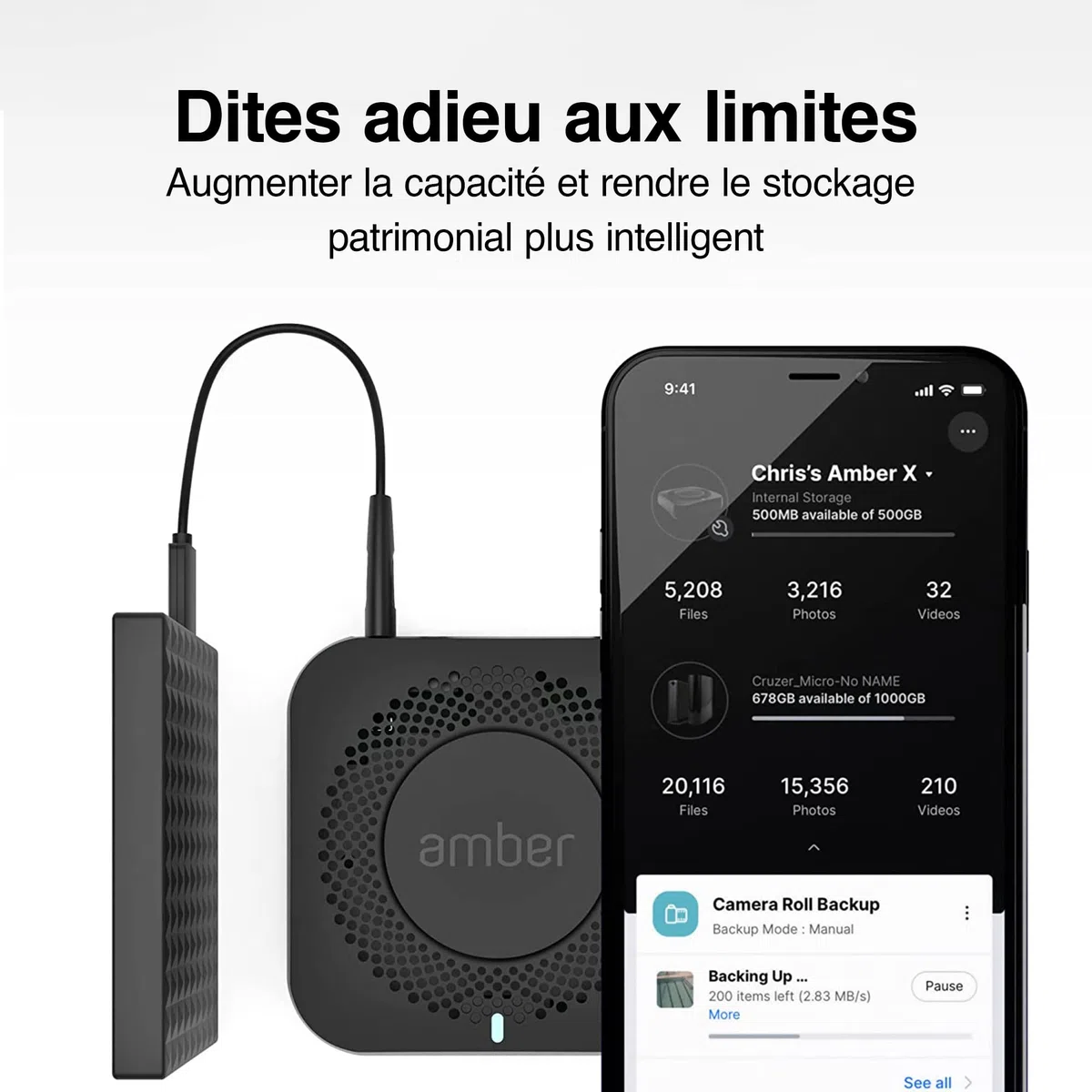 Dispositif de Stockage Cloud Personnel pour fichiers multimédias de données, SSD Haute Vitesse intégré de 512 Go avec Stockage USB, Compatible Plex et Home Assistant/iOS/Android/Windows/Mac