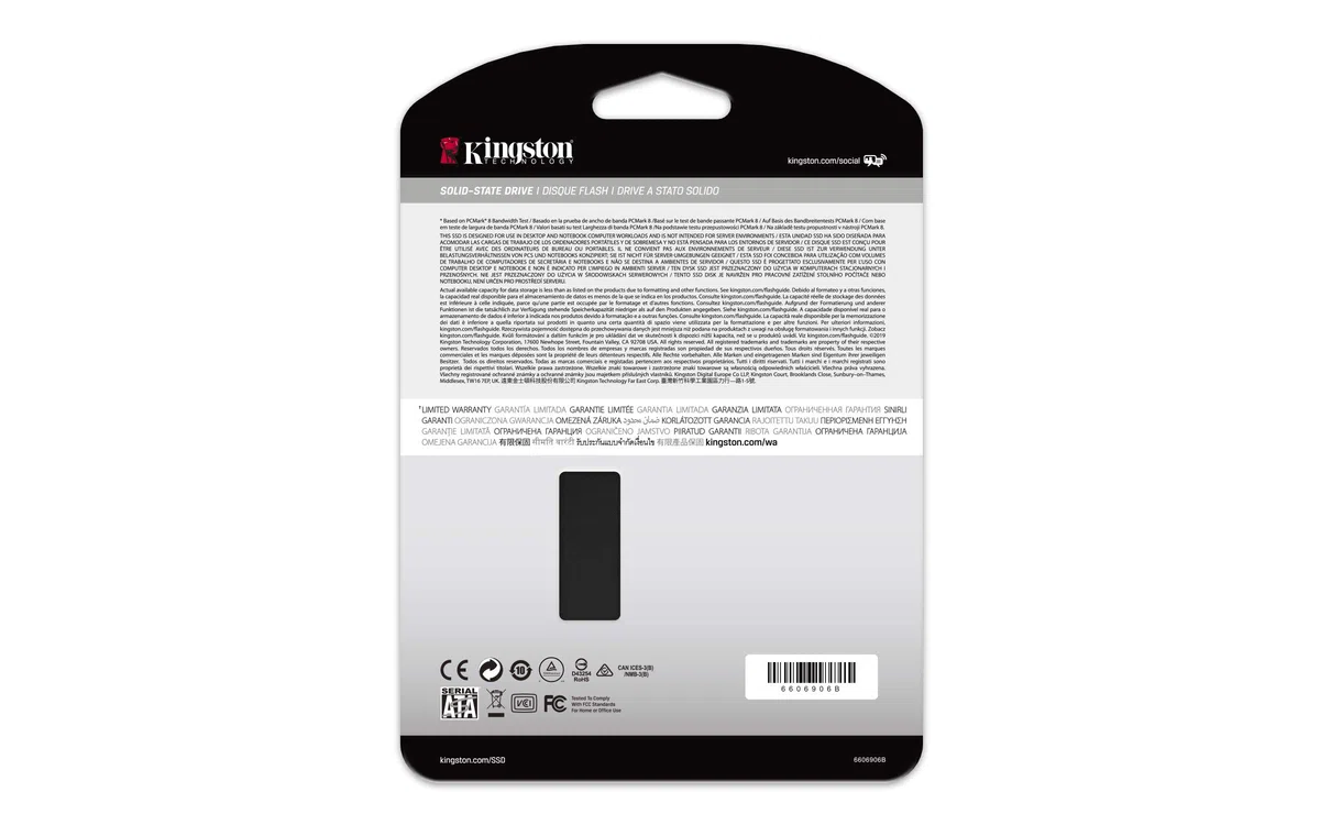Kingston KC600 SSD SKC600/1024G SSD Interne 2.5" SATA Rev 3.0, 3D TLC, Chiffrement XTS-AES 256 bits