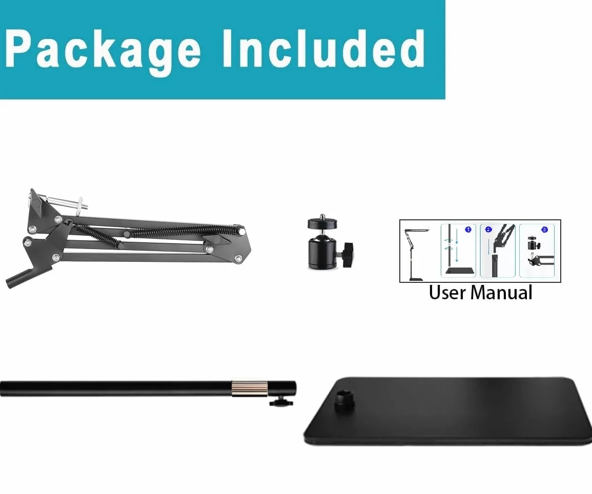 Support de sol en métal pour webcam compatible avec Logitech C920 StreamCam C930 C922 C925e C615 Brio 4K, WFS-AYZ-001