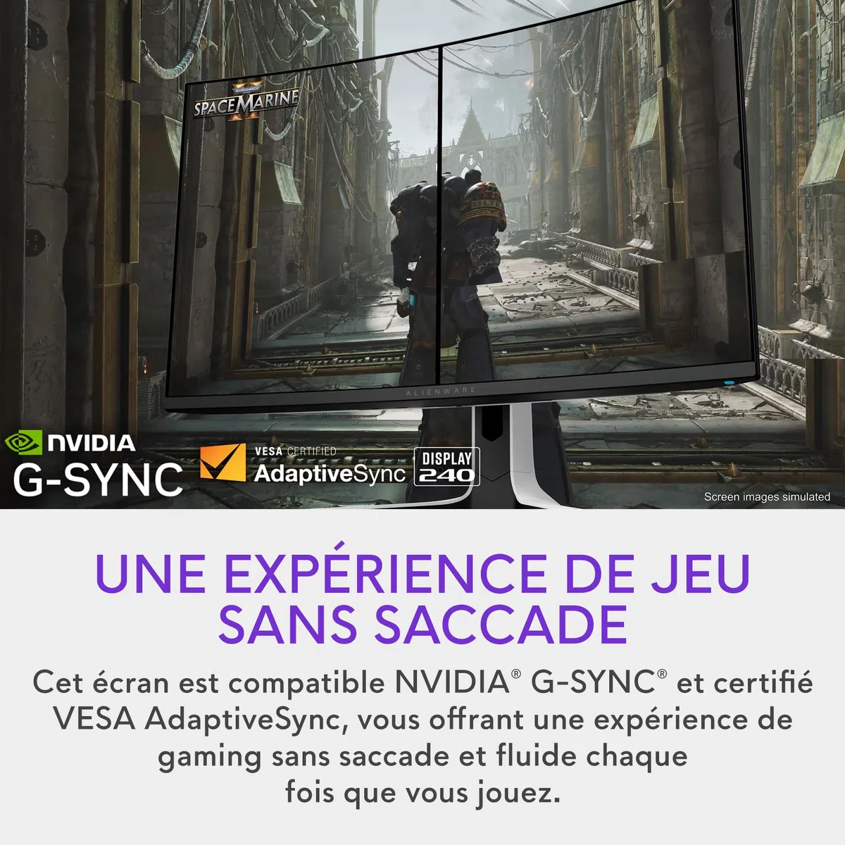 Alienware AW3225QF 32" 4K UHD (3840x2160) 1700R Écran PC Gaming Incurvé, 240Hz, QD OLED, 0.03ms, Compatible NVIDIA G-Sync, HDR, Dolby Vision, USB-C, DisplayPort, 2X HDMI, 4X USB, Garantie 3 Ans