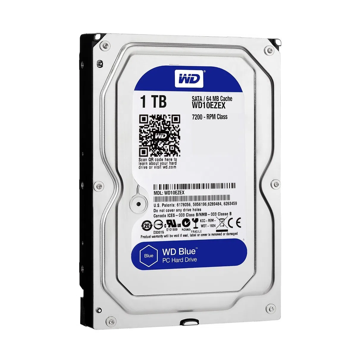 Western Digital WD10EZEX 3.5" 1000 Go Série ATA III Disque dur - Disques durs (3.5", 1000 Go, 7200 tr/min)