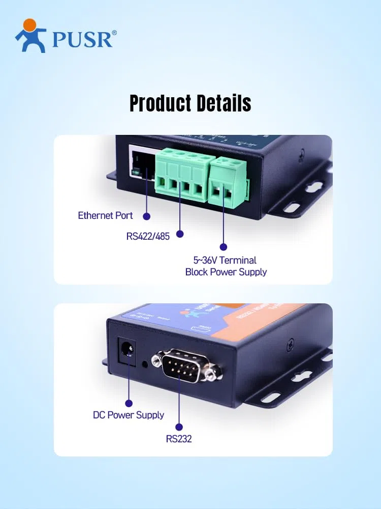TCP232-306 rs232 rs485 rs422 vers ethernet TCP IP Passerelle Modbus Serveur de périphériques série interfaces série vers ethernet