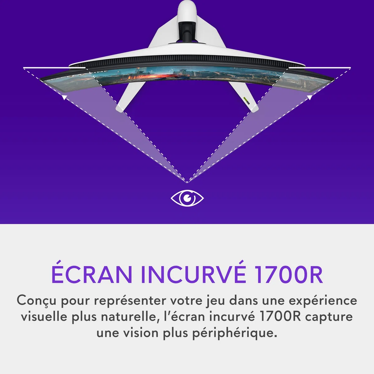 Alienware AW3225QF 32" 4K UHD (3840x2160) 1700R Écran PC Gaming Incurvé, 240Hz, QD OLED, 0.03ms, Compatible NVIDIA G-Sync, HDR, Dolby Vision, USB-C, DisplayPort, 2X HDMI, 4X USB, Garantie 3 Ans