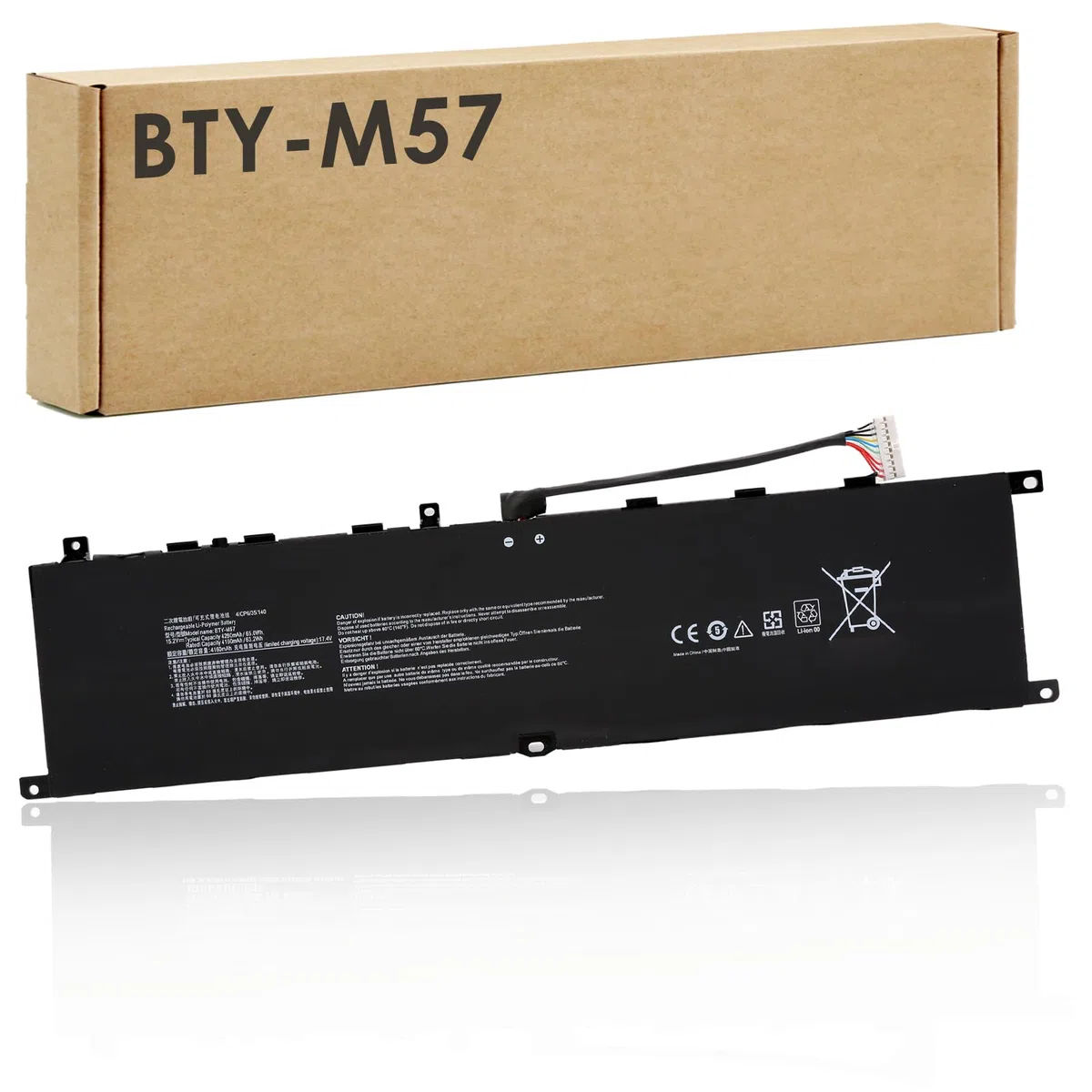 BLESYS 65Wh BTY-M57 Batterie pour MSI GP66 GP76 Leopard 10UE 10UG 10UH 11UE 11UG 11UH pour Vector GP66 GP76 12UE 12UG 12UH 12UGS 12UHS 12UHSO 12UEO 12UGSO GP66HX GP76HX 12UGS 12UHS Series
