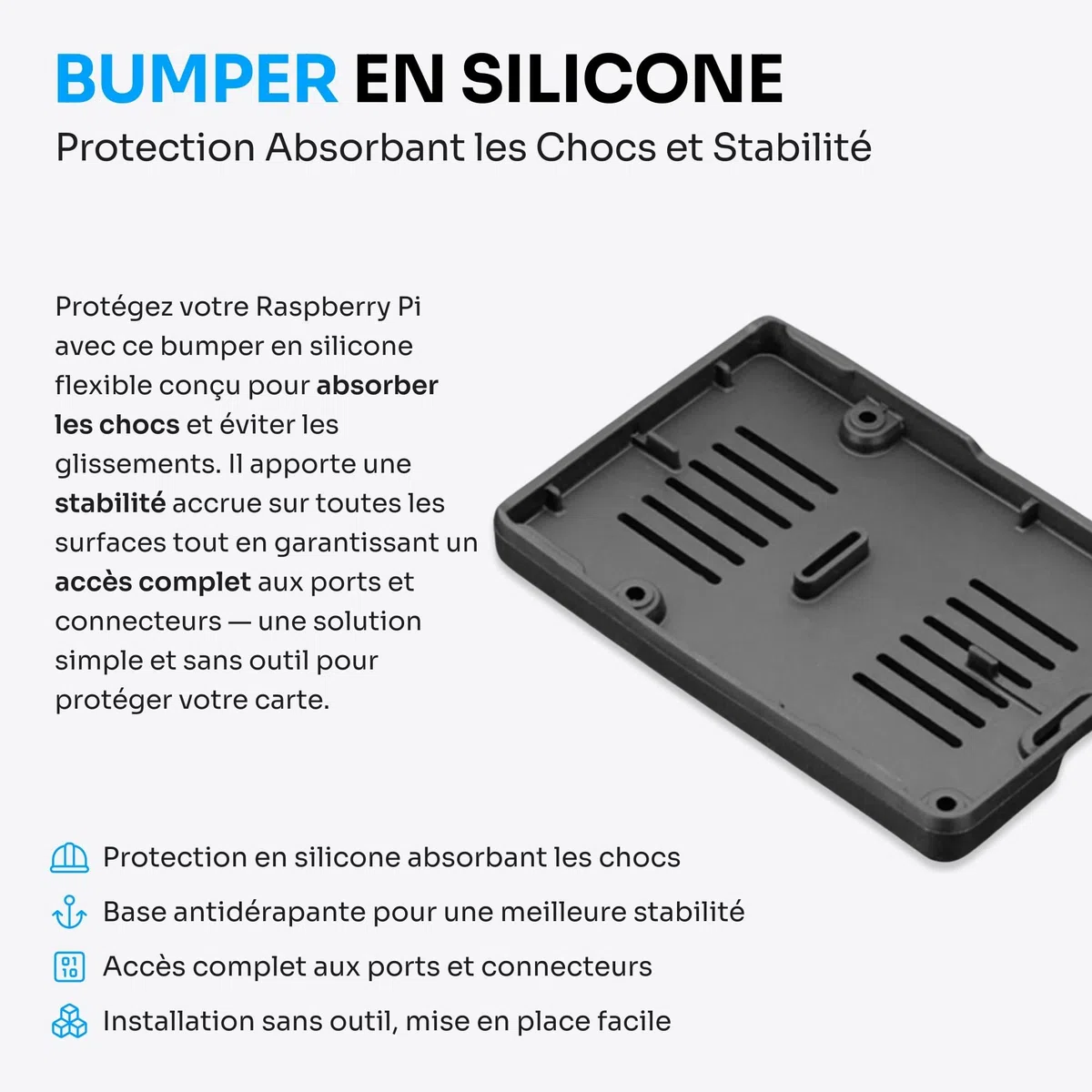Starter Kit pour Raspberry Pi 5 2 Go - Édition Serveur | Carte MicroSD 32 Go | Alimentation 27 W | Active Cooler | Bumper en Silicone