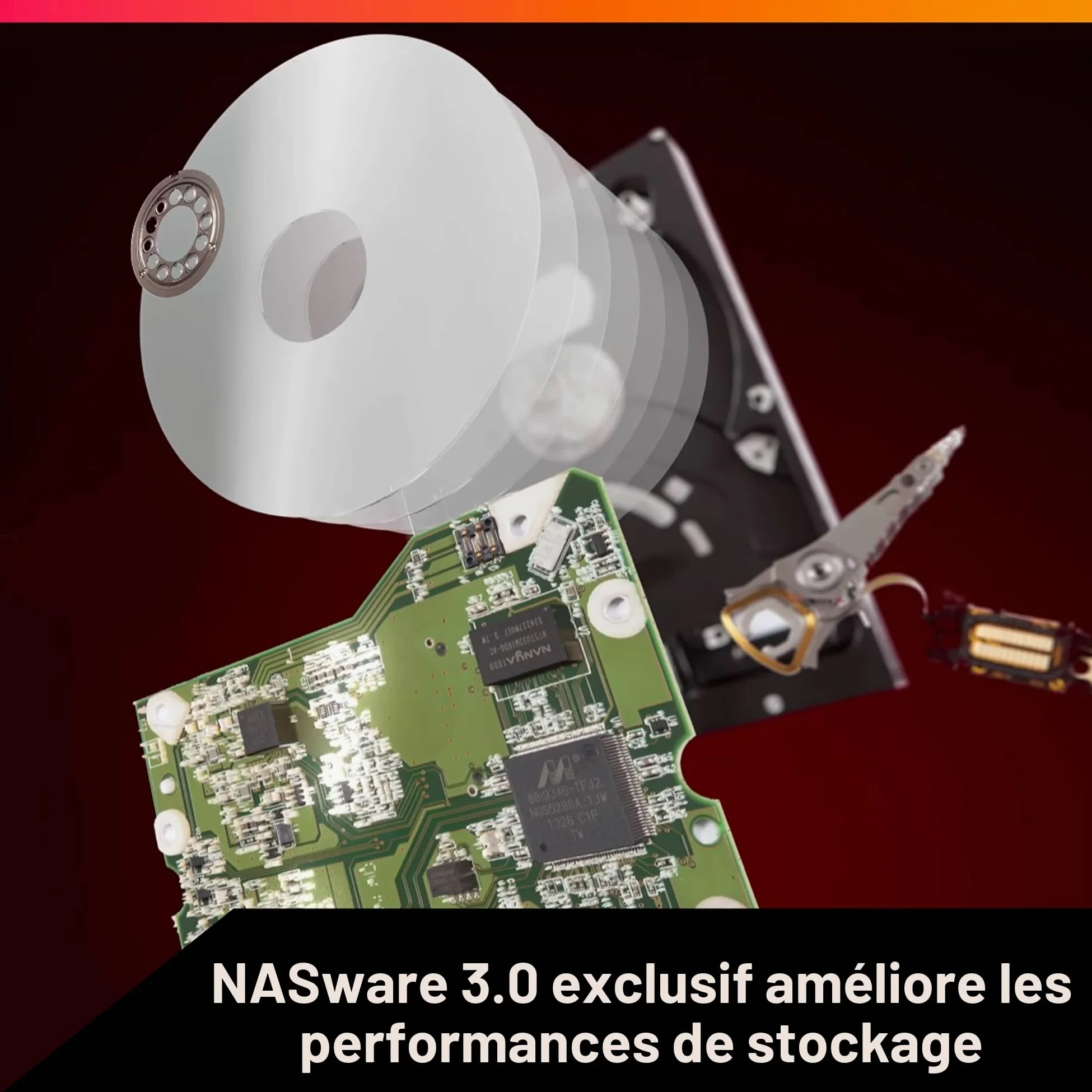 WD Red Plus 12 To Disque dur Interne 3.5" dédié NAS, 7200 RPM Class, SATA 6 GB/s, CMR, 256MB Cache, Garantie 3 ans