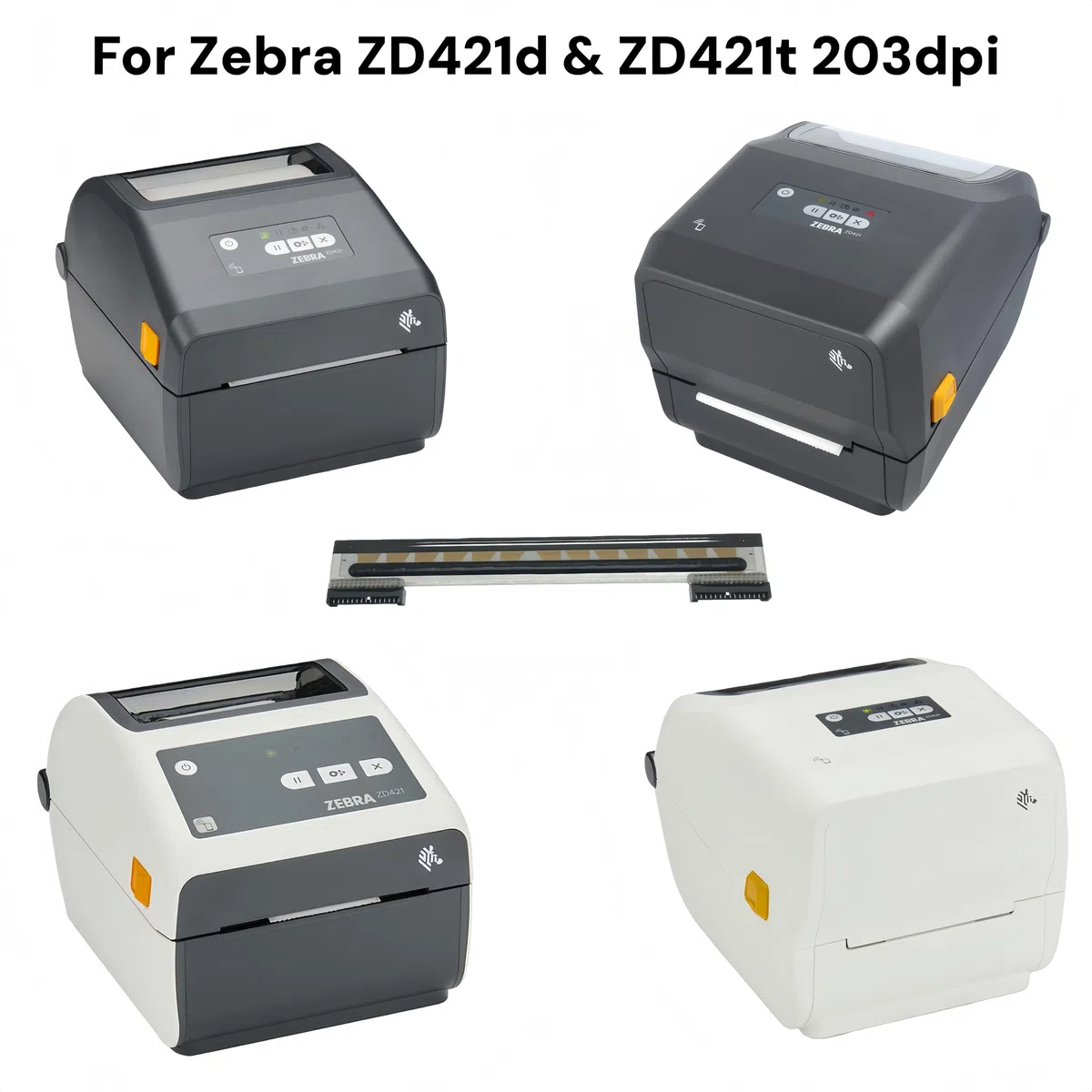 1 tête d'impression à Transfert Thermique P1112640-218 P1112640-019 203 dpi Compatible avec Zebra ZD421T ZD421 ZD421T-HC ZD421D