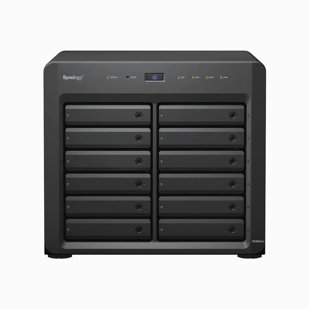 Synology DS3622XS+ NAS 12emp. 2.2/2.7GHz 6Core 16Go 2 LAN GbE + 2 10GbE USB3, Fermeture