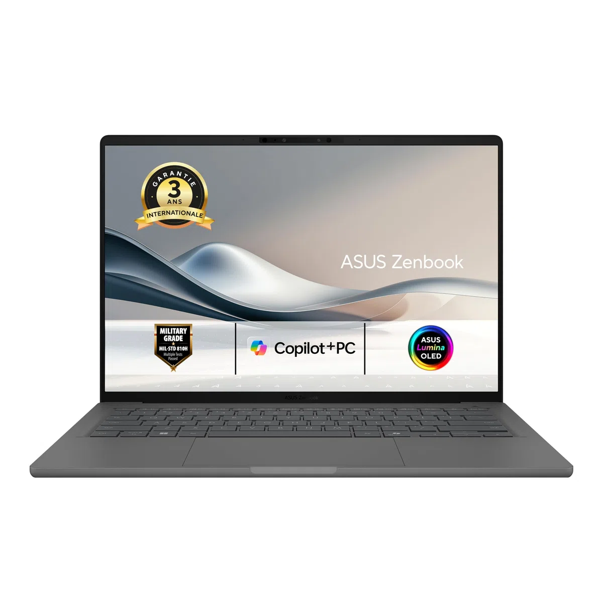 ASUS Zenbook A14 UX3407RA-QD011W Copilot+ PC 14 Pouces WUXGA OLED 60Hz Pc Portable (Snapdragon X Elite X1E 78 100, 32GB LPDDR5X, 1TB SSD, Qualcomm Adreno GPU, Windows 11 Home) – Clavier AZERTY.