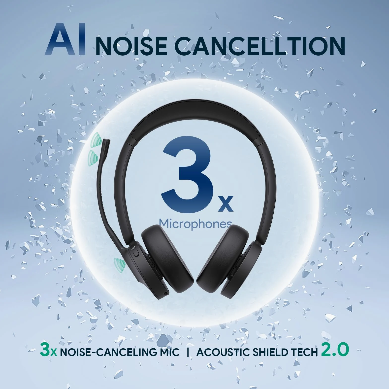 Yealink Casque sans Fil WH64 Pro DECT et Bluetooth, écran Tactile 3,5", Compatible Teams, UC et Zoom, Double oreillette, portée de 185 m, autonomie en Conversation de 32 Heures
