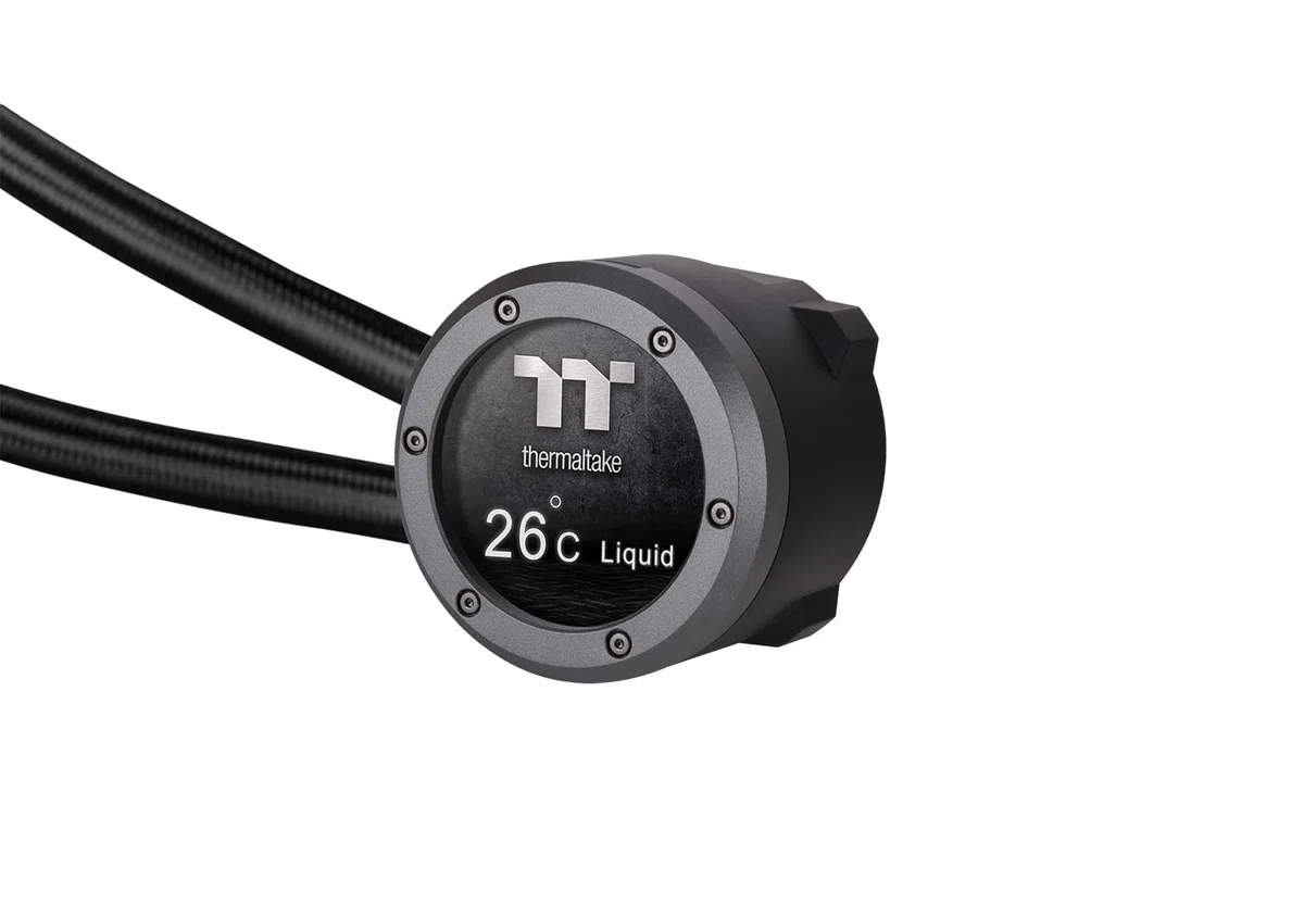 Thermaltake TH420 V2 Ultra ARGB Sync Refroidissement liquide AIO 420 mm – Écran LCD 2,1" (480 x 480), 3 LED ARGB PWM CT140, TT RGB Plus 2.0, compatible Intel LGA1851/1700 et AMD AM5/AM4, Noir