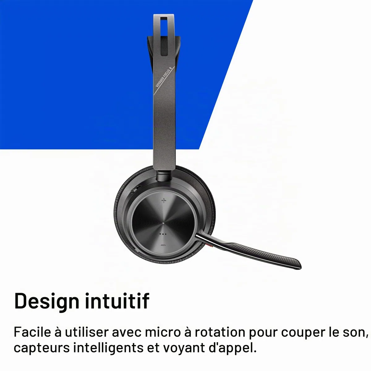 Poly Voyager Focus 2 USB-C-C Headset USB-C/A Adapter Charging Stand Customer Special 1- Active Noise Canceling (ANC) - Connect PC/Mac/Mobile Via Bluetooth - Black