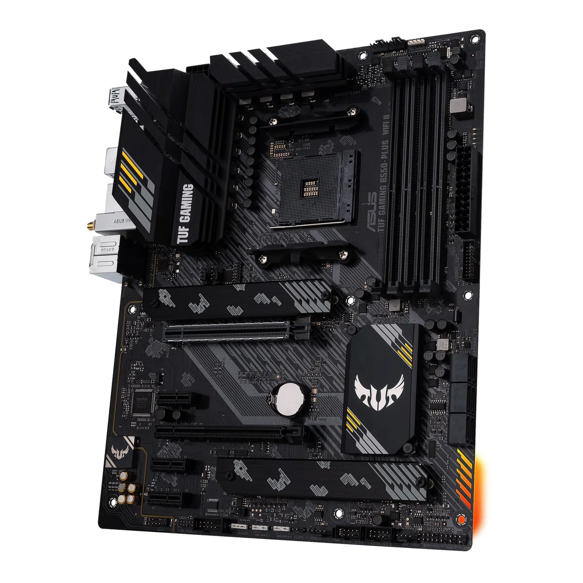 ASUS TUF GAMING B550-PLUS WI-FI II – Carte mère AMD B550 Ryzen AM4 ATX (PCIe 4.0, 2 x M.2, 10 DrMOS, Intel WiFi 6, 2.5 Gb Ethernet, HDMI, DisplayPort, USB 3.2 Gen 2, Thunderbolt 3, Aura Sync RGB)