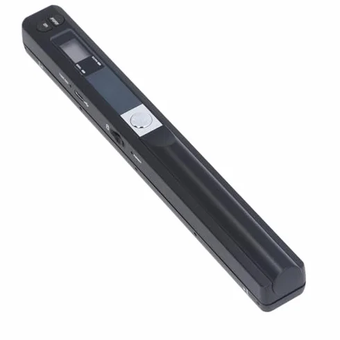 Scanner Portable, Scanner d'images Portable de 900 DPI avec étui, Scanner Photo avec Baguette de numérisation pour Documents A4 Images Pages Textes (Black)