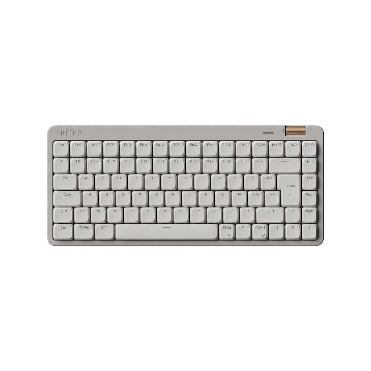 LOFREE Clavier mécanique Flow Lite84 Touches sans Fil Rechargeable Interchangeable avec récepteur2.4G, Connexion BT et Filaire pour Windows Mac Interrupteurs linéaires(Marble) Disposition FR