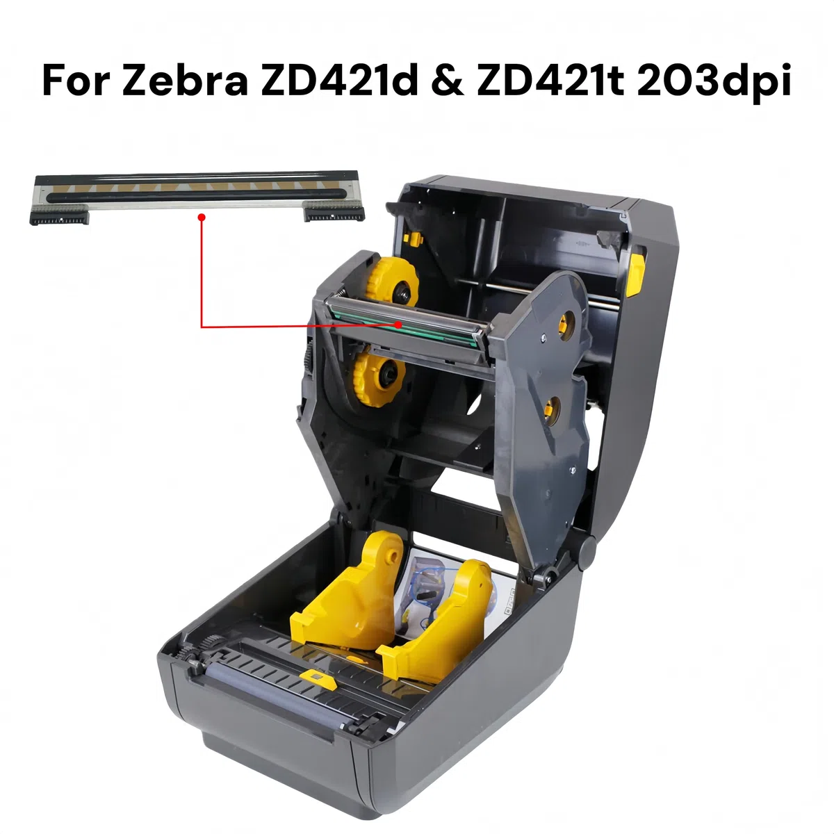 1 tête d'impression à Transfert Thermique P1112640-218 P1112640-019 203 dpi Compatible avec Zebra ZD421T ZD421 ZD421T-HC ZD421D