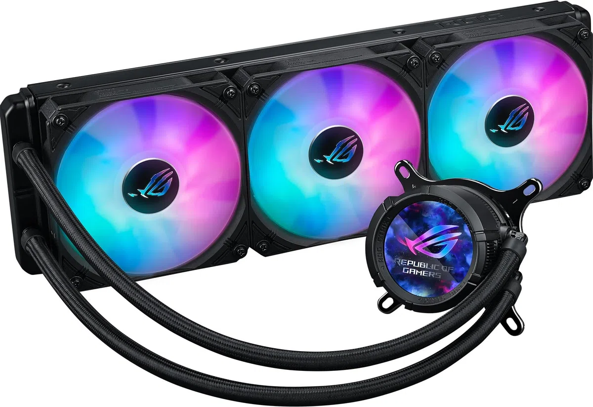 ASUS ROG Strix LC III ARGB – Watercooling CPU, Bloc d’eau rotatif à 360°, Pompe Asetek Gen7 v2, Ventilateurs premium ROG ARGB, Plus de 10 effets d’éclairage Aura personnalisables, LGA1851/1700 & AM5