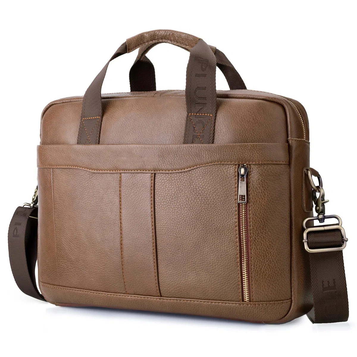 YOODI Sacoche Homme Ordinateur 15.6 Pouces Cartable Cuir Vintage Sac à Main Porte Document Malette Business Serviette Sacoche d'Affaires