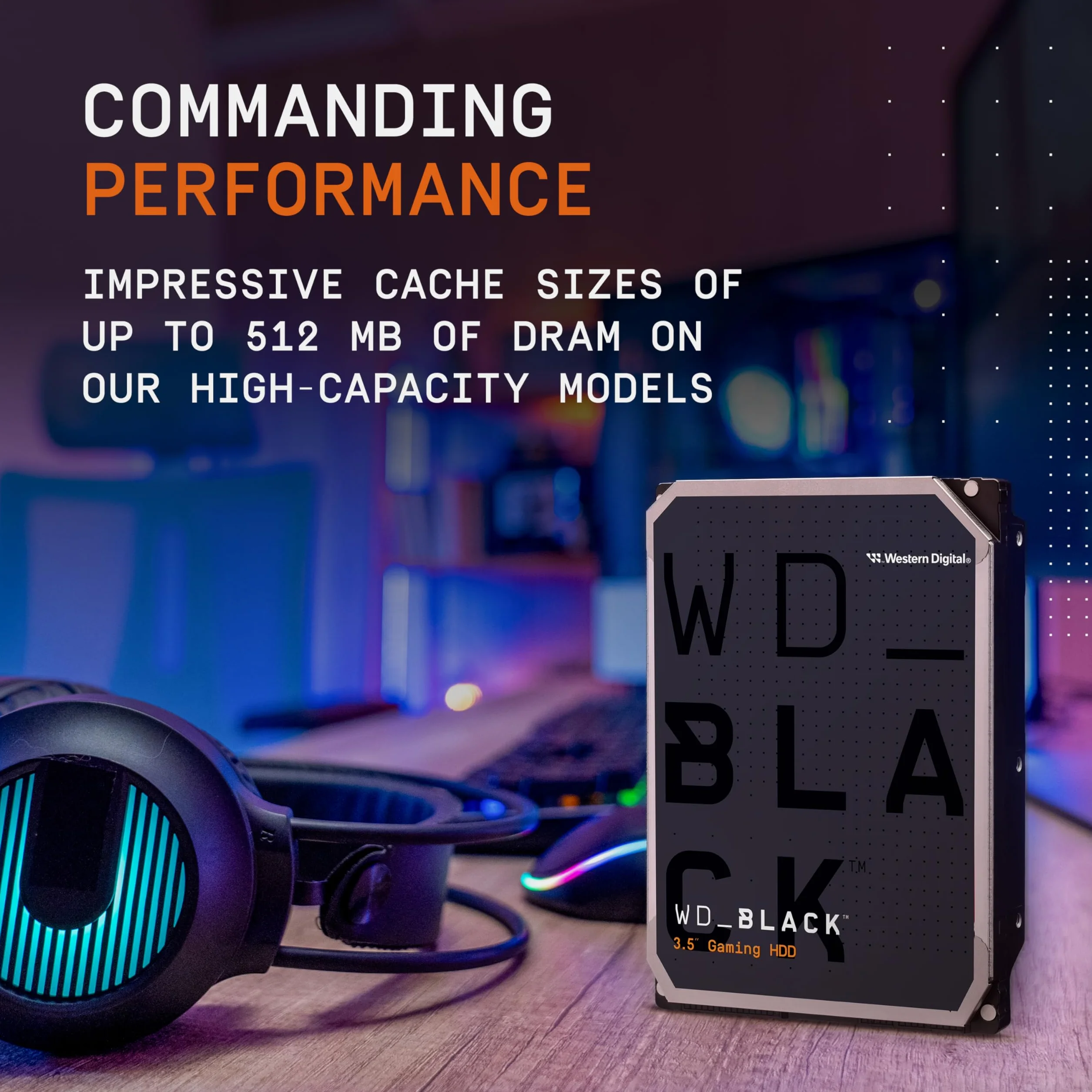 WD_BLACK 2 To High Performance, Disque dur Interne 3.5" 7200 RPM Class, SATA 6 GB/s, 64MB Cache, Garantie 5 ans