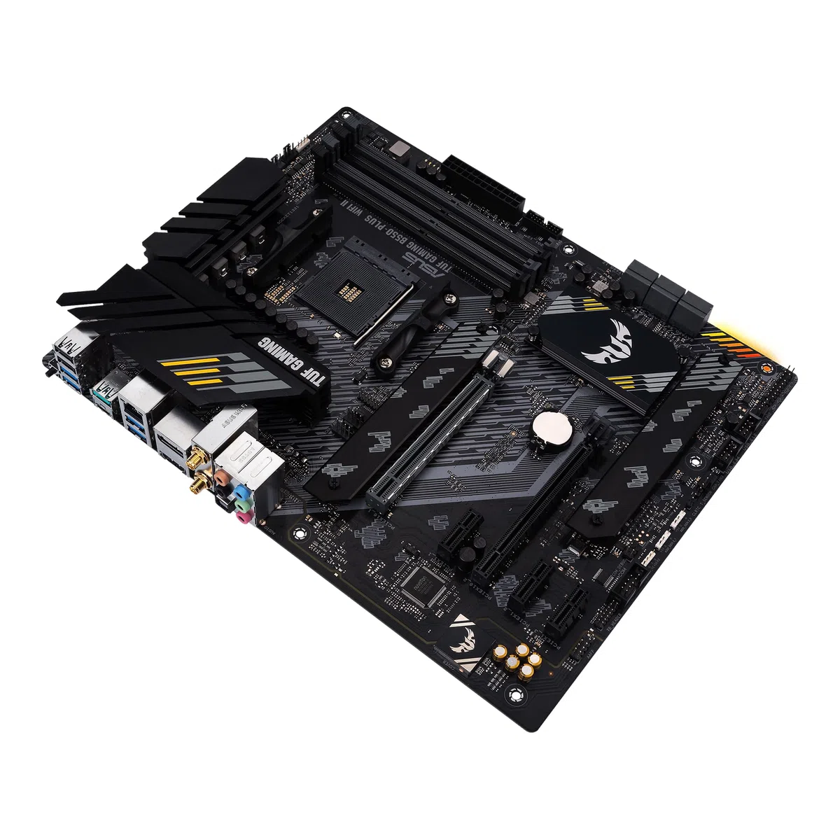 ASUS TUF GAMING B550-PLUS WI-FI II – Carte mère AMD B550 Ryzen AM4 ATX (PCIe 4.0, 2 x M.2, 10 DrMOS, Intel WiFi 6, 2.5 Gb Ethernet, HDMI, DisplayPort, USB 3.2 Gen 2, Thunderbolt 3, Aura Sync RGB)