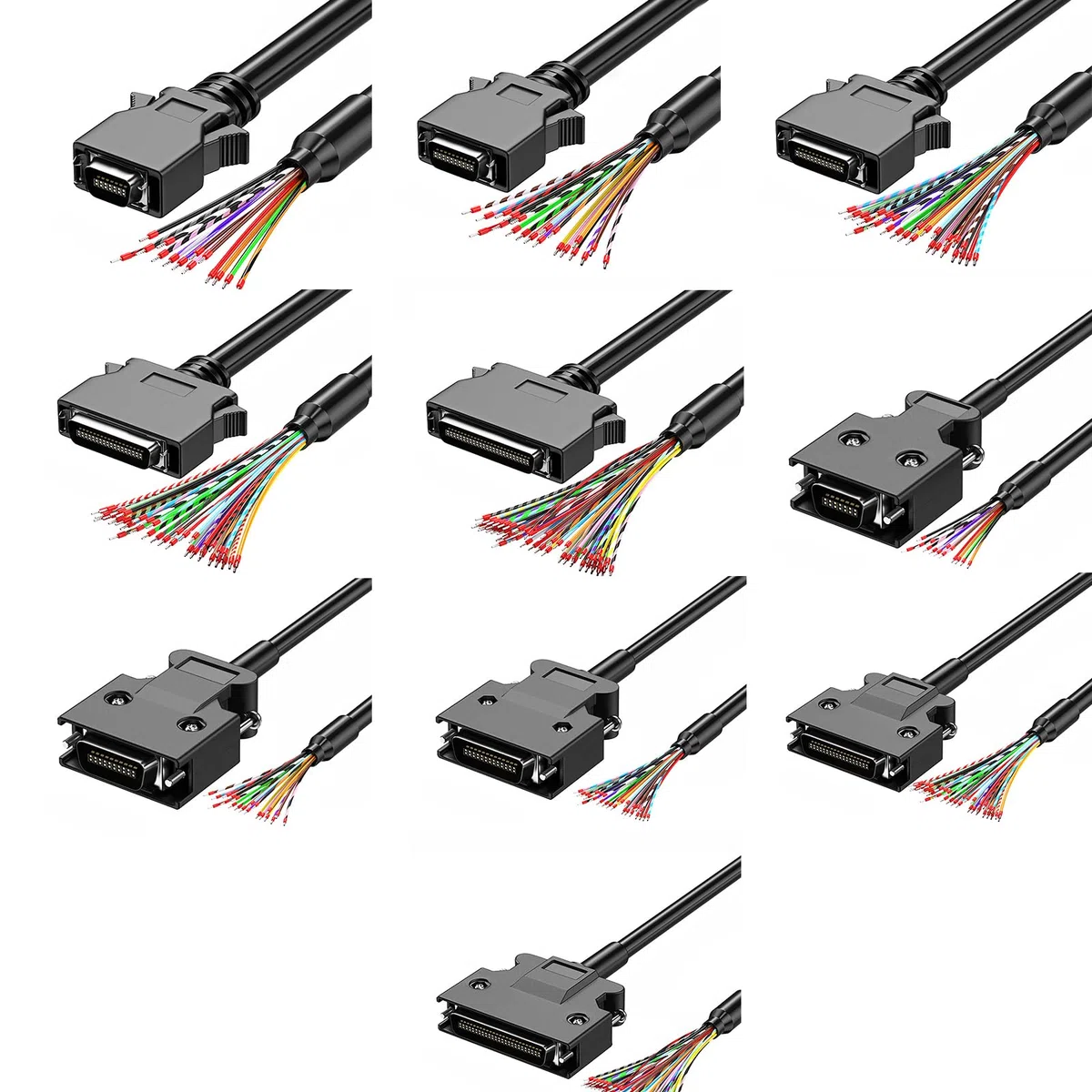 SCSI Câble de connexion avec bornes CN14P CN20P CN26P CN36P CN50P avec fixation push-up/vis Différentes interfaces 6 longueurs