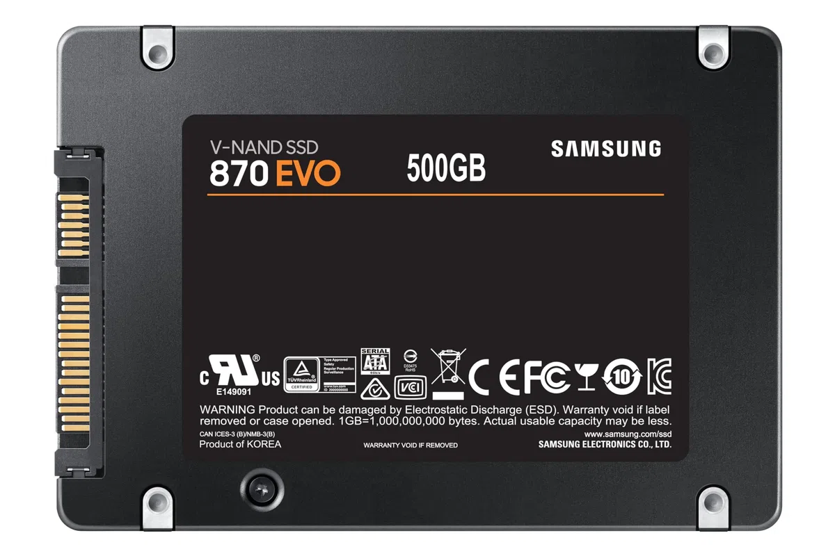 Samsung SSD 870 EVO MZ-77E500B/EU | Disque SSD interne 2,5’’ haute vitesse, 500 Go - Pour les gamers et professionnels.